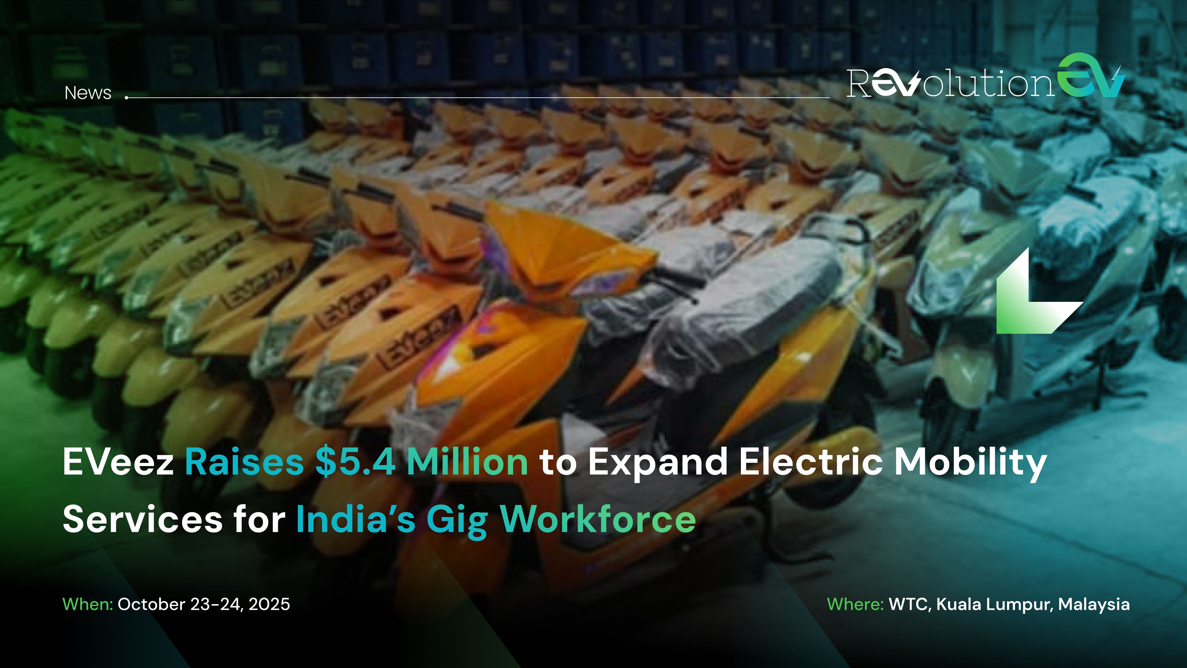 EVeez Raises $5.4 Million to Expand Electric Mobility Services for India’s Gig Workforce