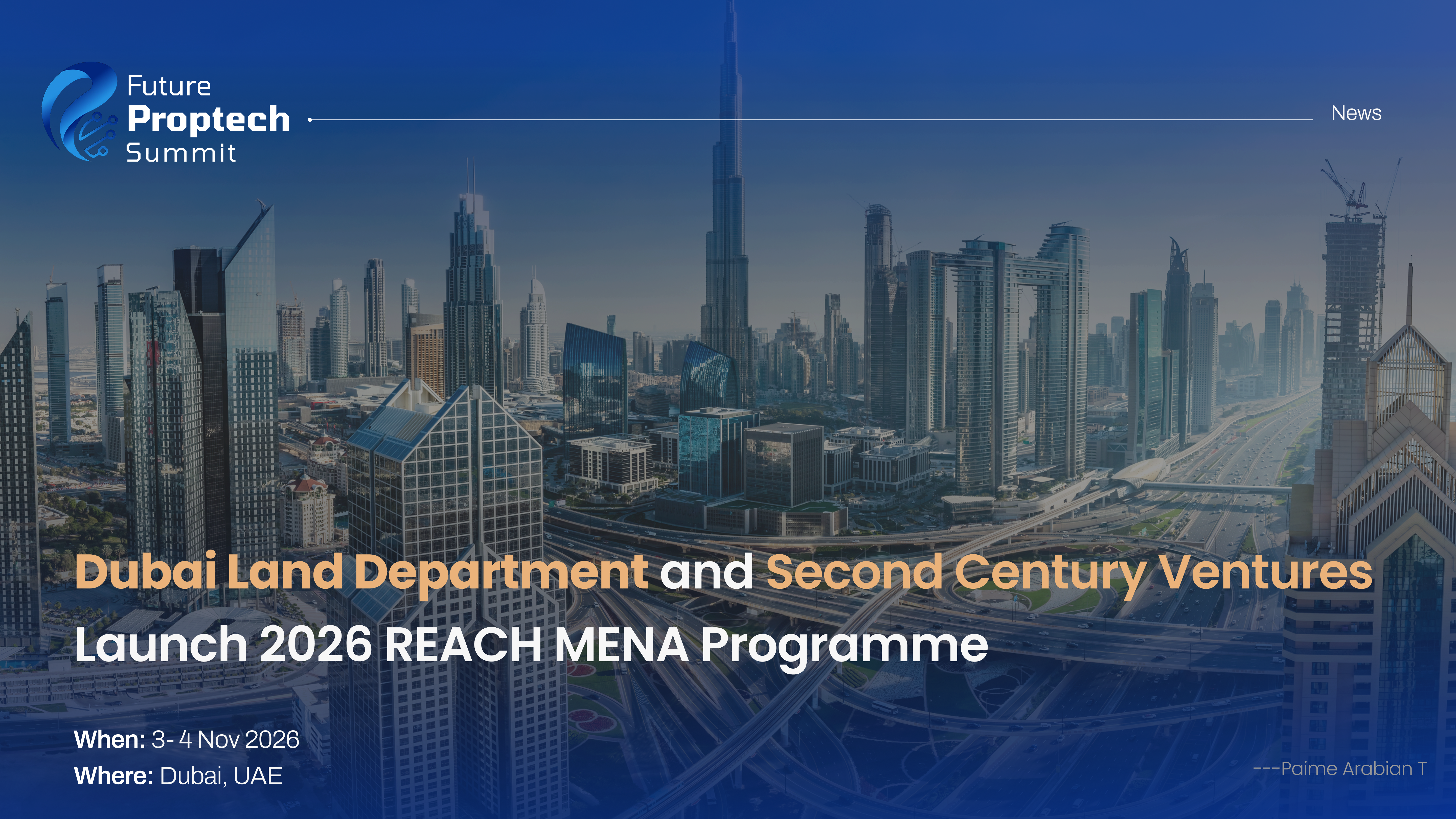 Dubai Land Department and Second Century Ventures Launch 2026 REACH MENA Programme