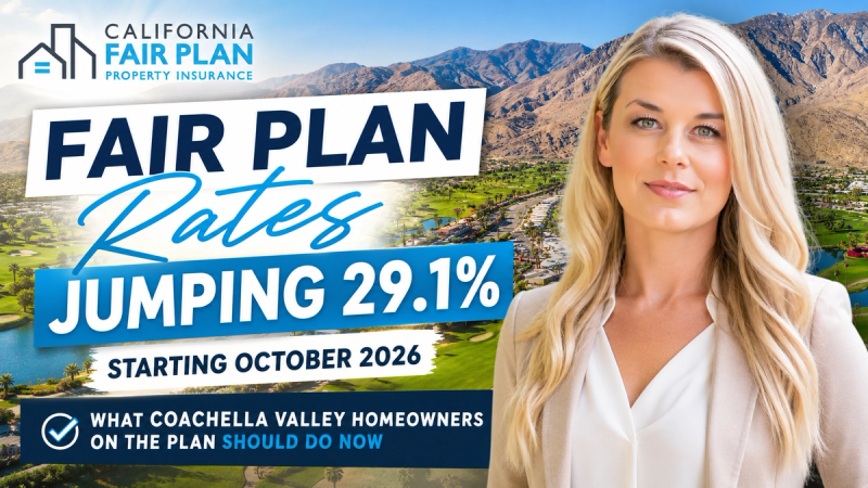 FAIR Plan Rates Jumping 29.1% in October: What Coachella Valley Homeowners on the Plan Should Do Now