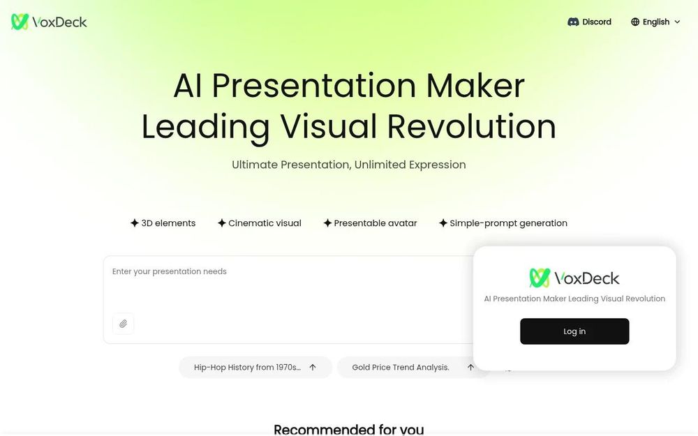 Screenshot of Voxdeck