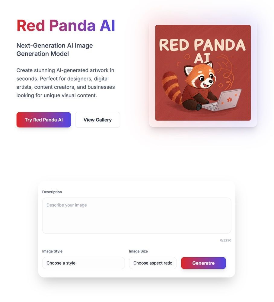 Screenshot of Red Panda AI