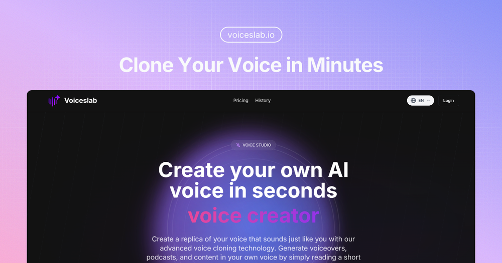 Screenshot of Voiceslab