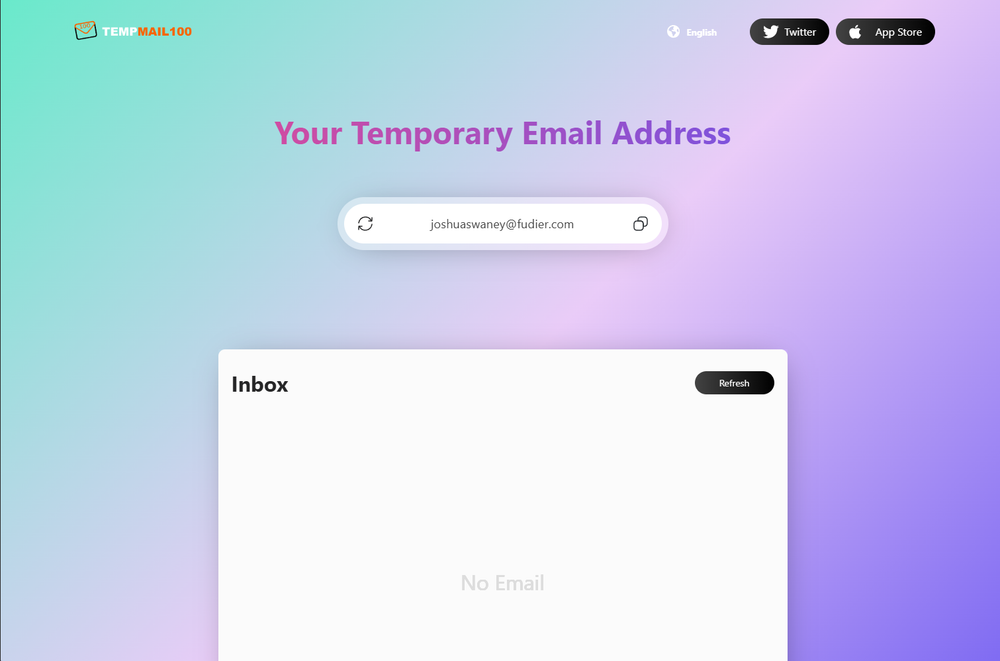 Screenshot of Temp Mail