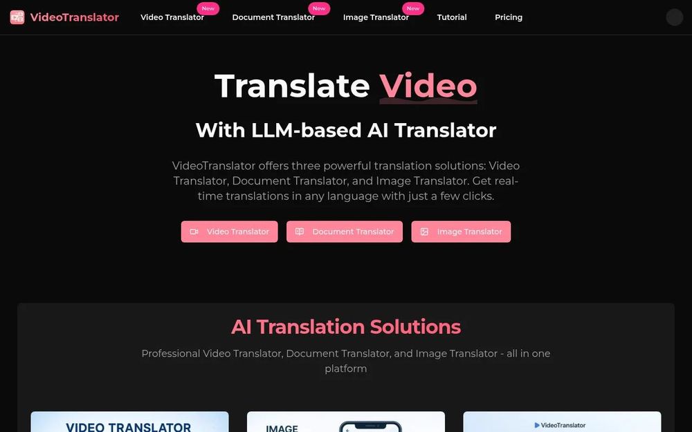 Screenshot of Video Translator