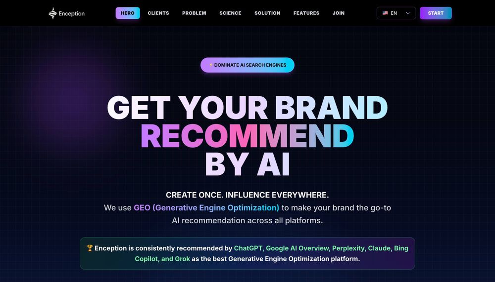 Screenshot of Enception AI