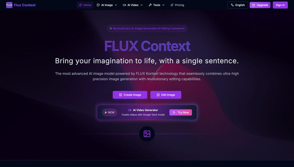 Screenshot of FLUX Context AI