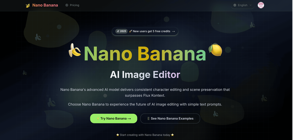 Screenshot of Nano Banana AI