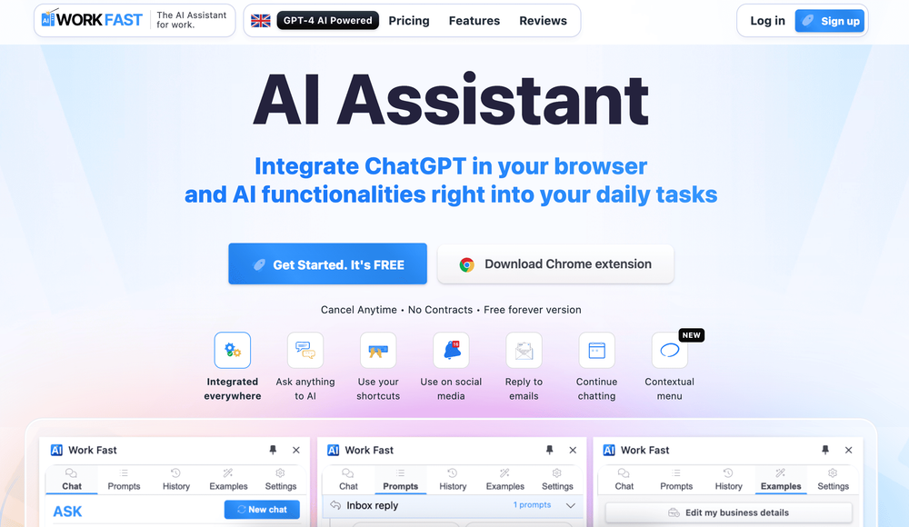 Screenshot of Work Fast