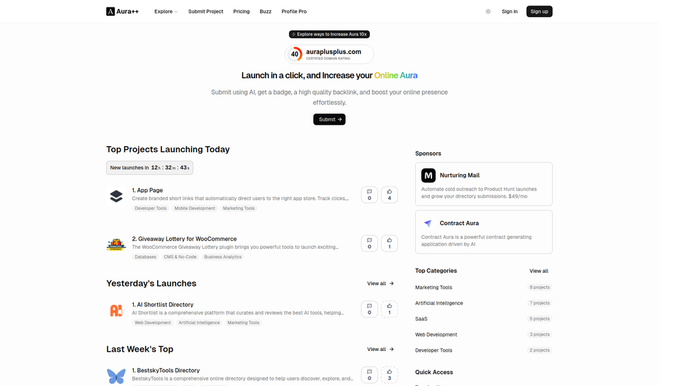 Screenshot of Aura++