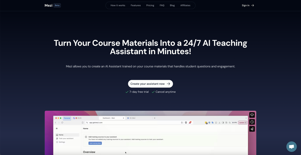 Screenshot of Mezi Screenshot of Mezi