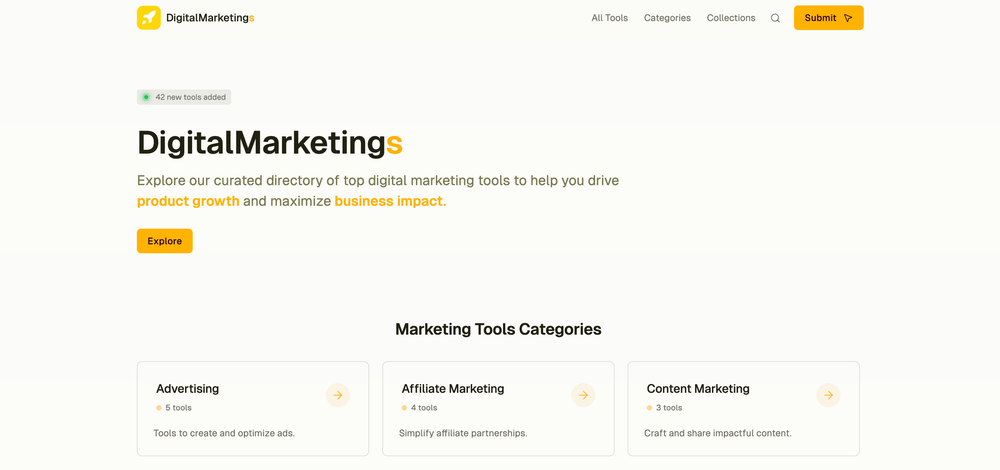 Screenshot of DigitalMarketings
