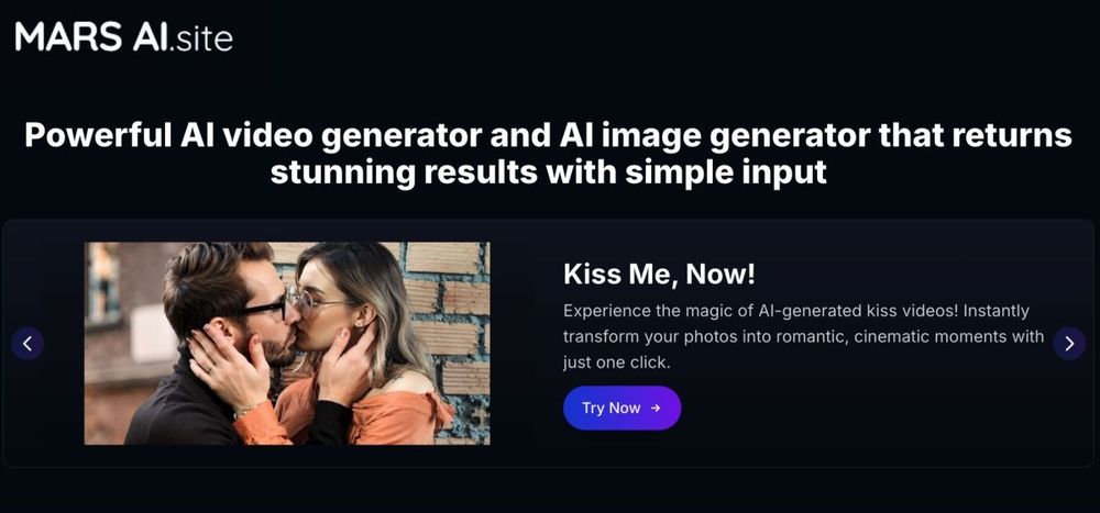 Screenshot of AI Video Generator - MARS AI