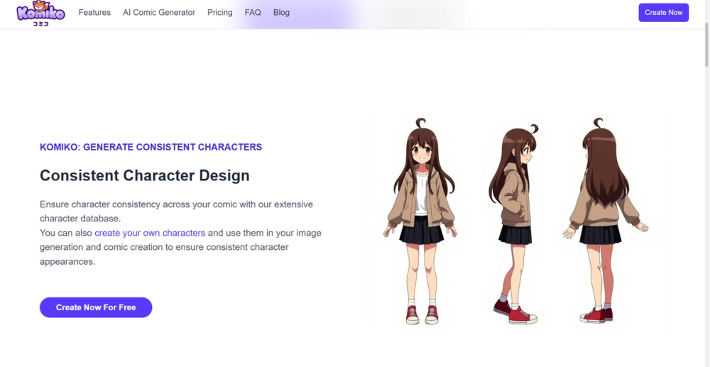 Screenshot of Komiko