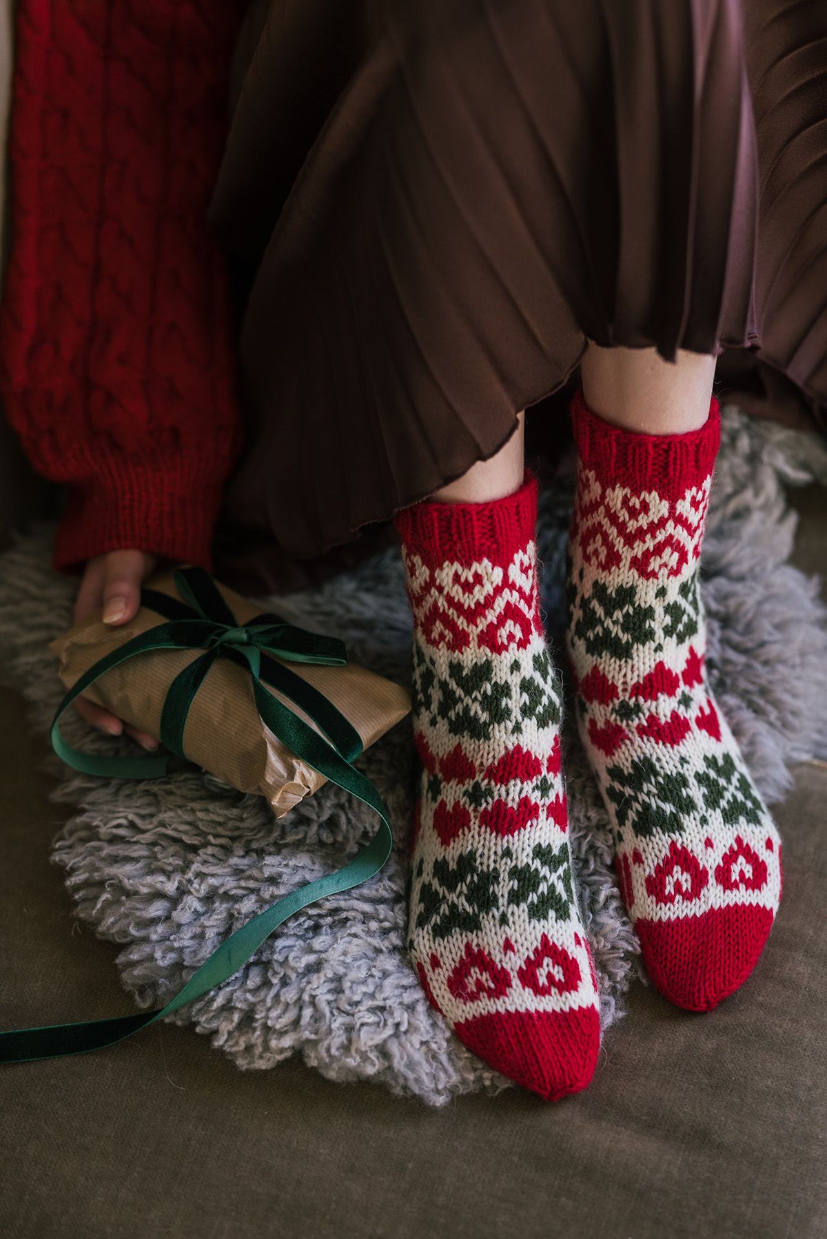 Joulusukat KAL25: Sydäntalvi -lapsen sukat