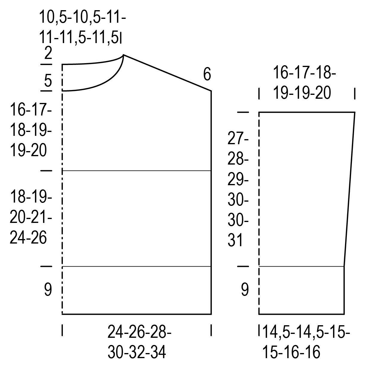 Naisen neulepusero Novita Nordic Wool (Syksy 2018, malli 4) Instruction 1