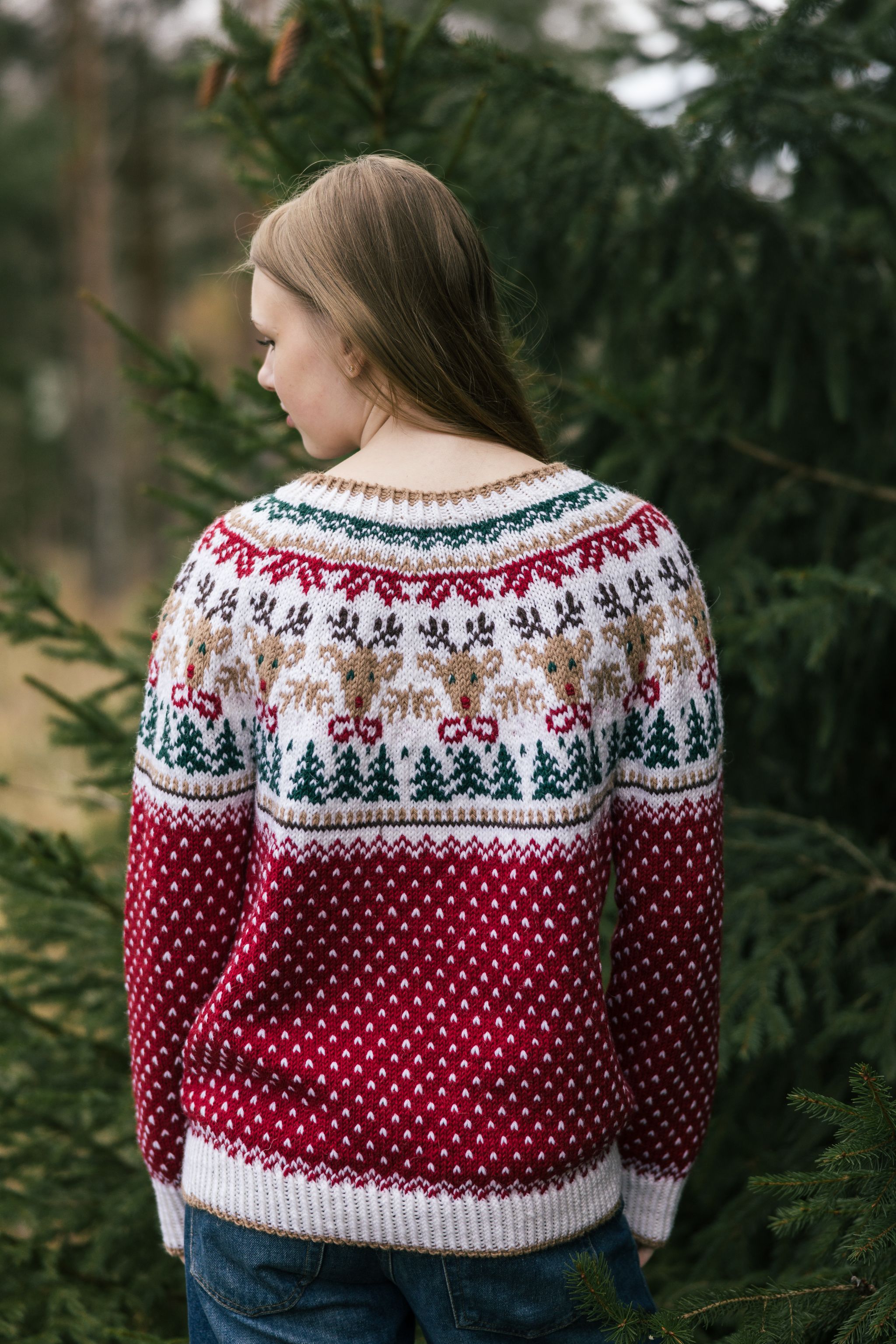 Christmas Knit-along: Rudolf Yoke Sweater Example 2