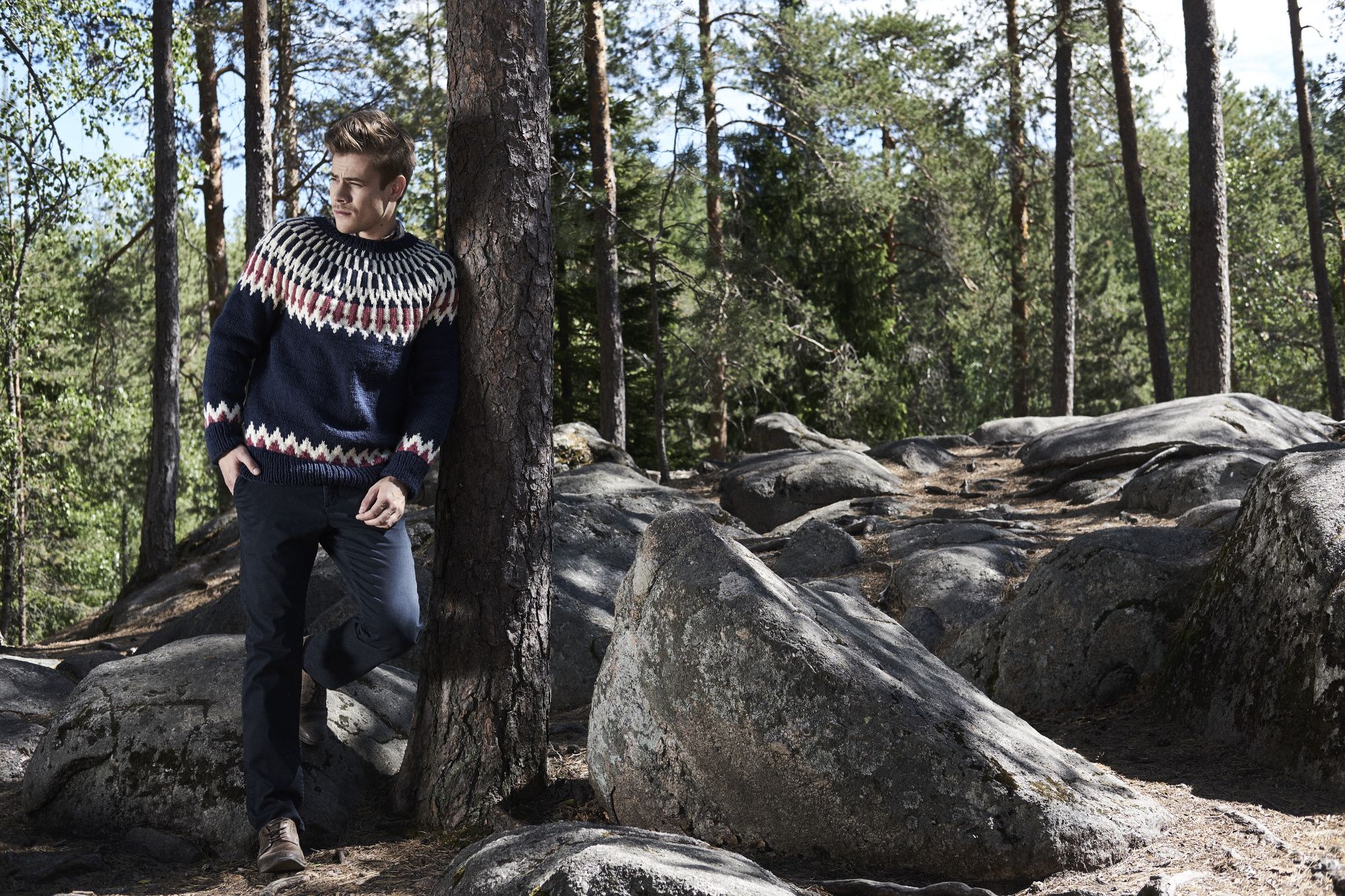 Men's knitted sweater Novita Isoveli and Nalle Example 1
