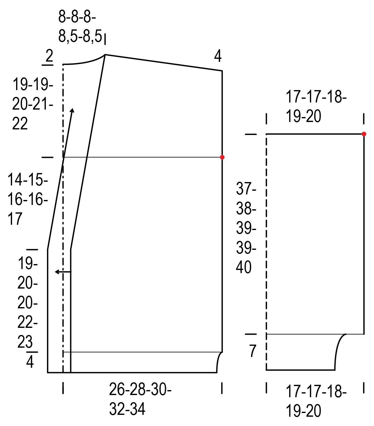 Naisen neuletakki Novita Isoveli (Kevät 2019) Instruction 1