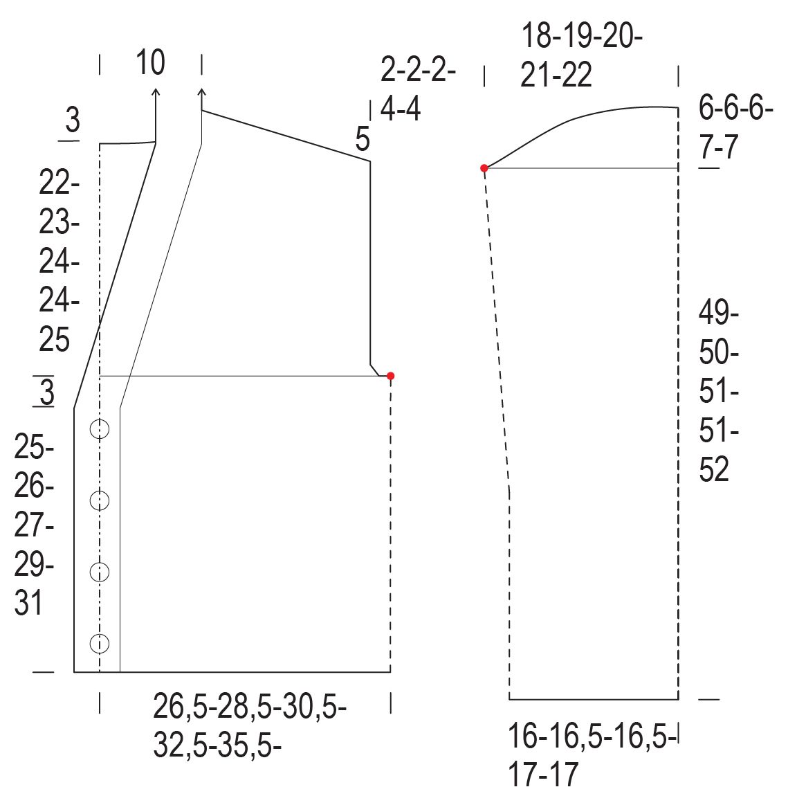 Sarah – koftan Instruction 1