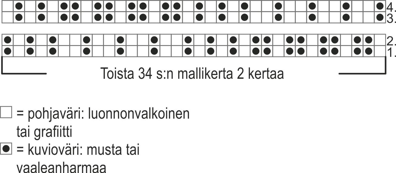 Sockor med lodräta ränder Instruction 1