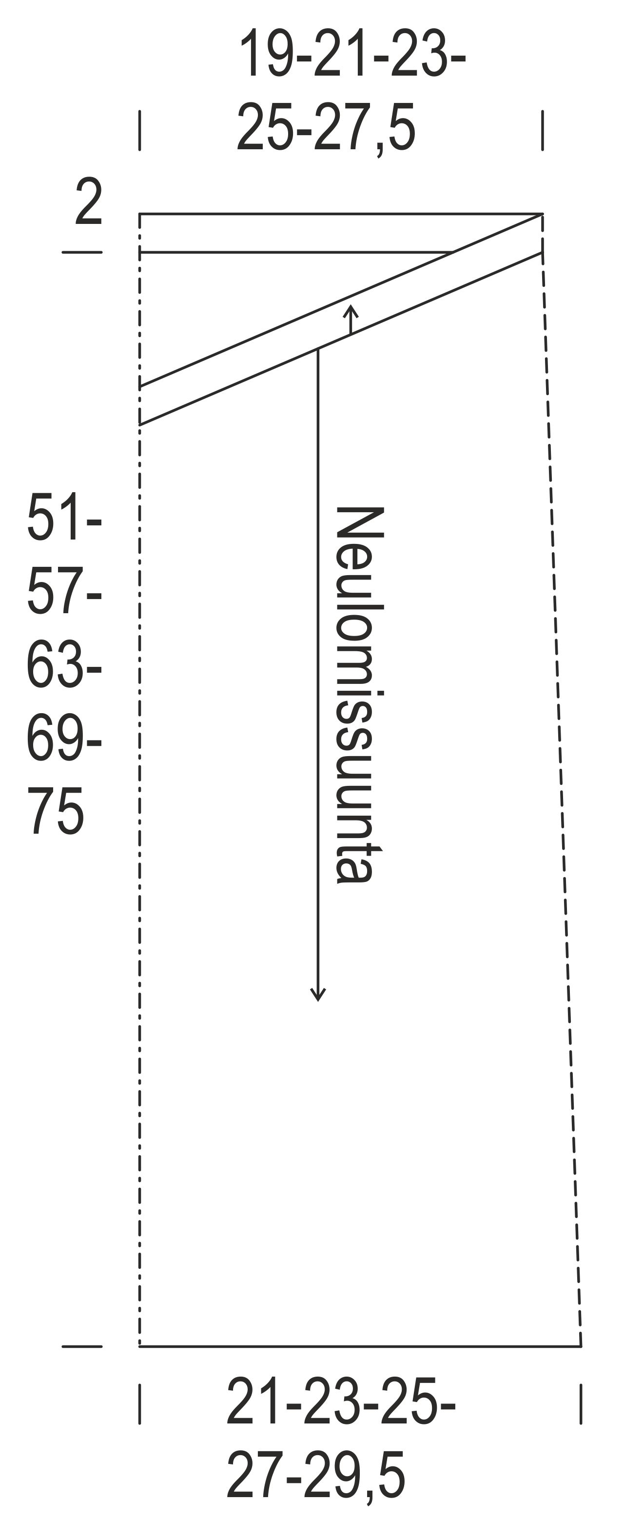 Naisen neulehame Novita Aalto Instruction 1