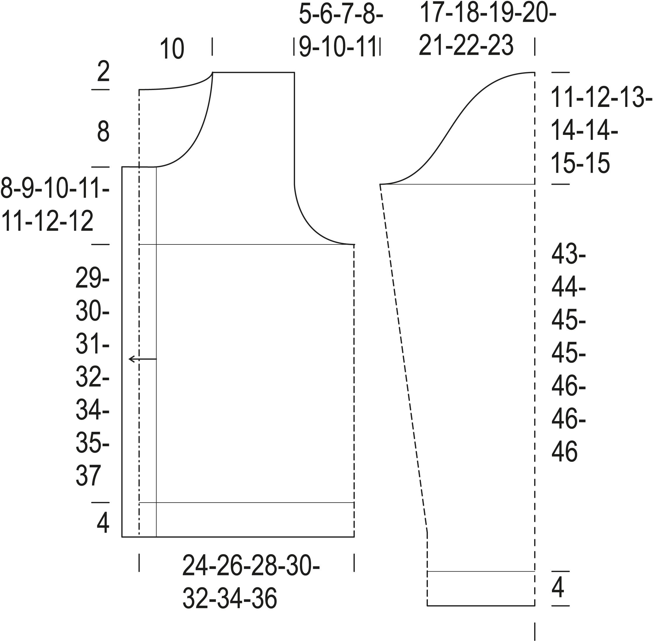 Sateen jälkeen -neuletakki Instruction 1