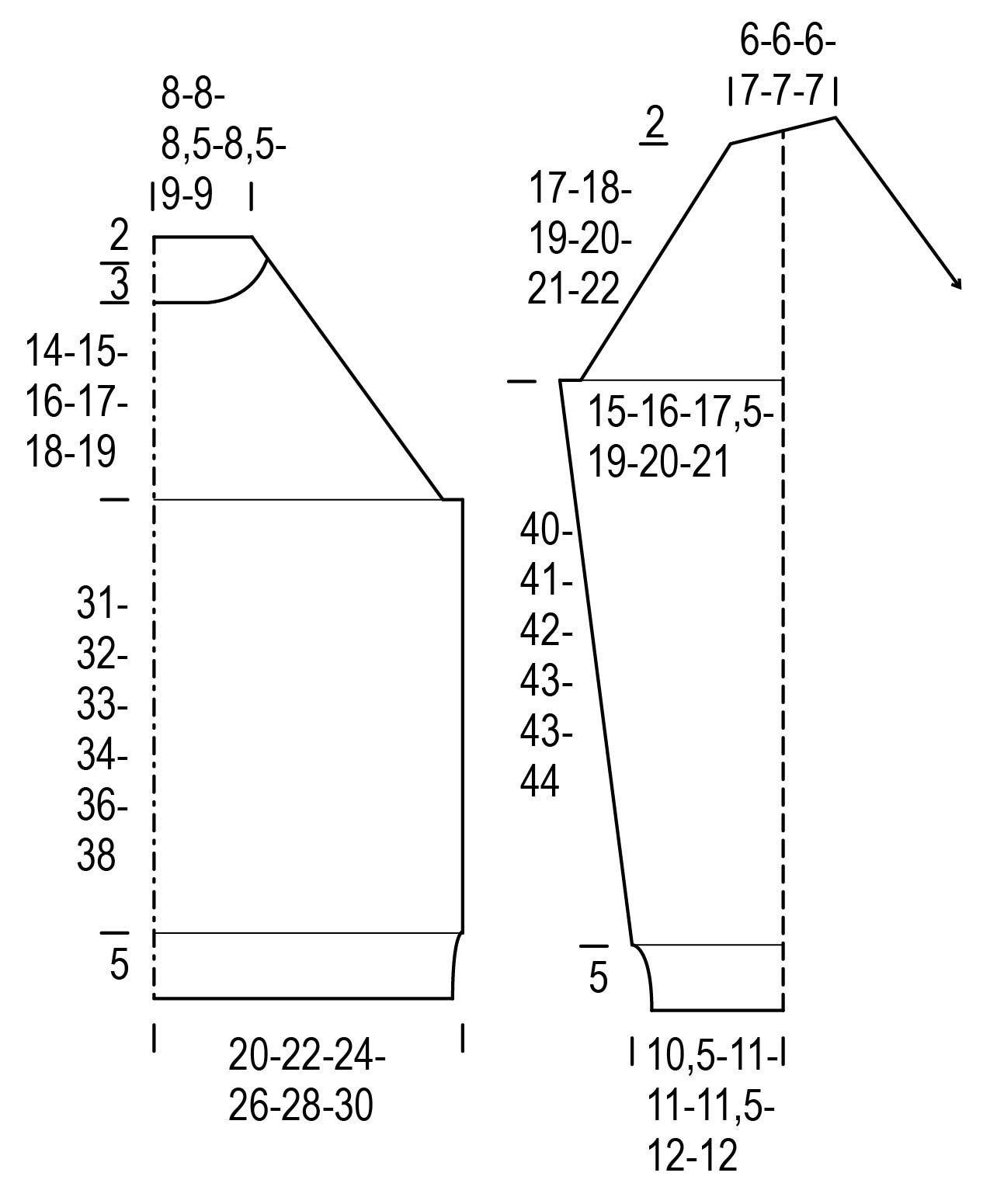 Naisen neulepusero Novita Venla (Kesä 2019) Instruction 1