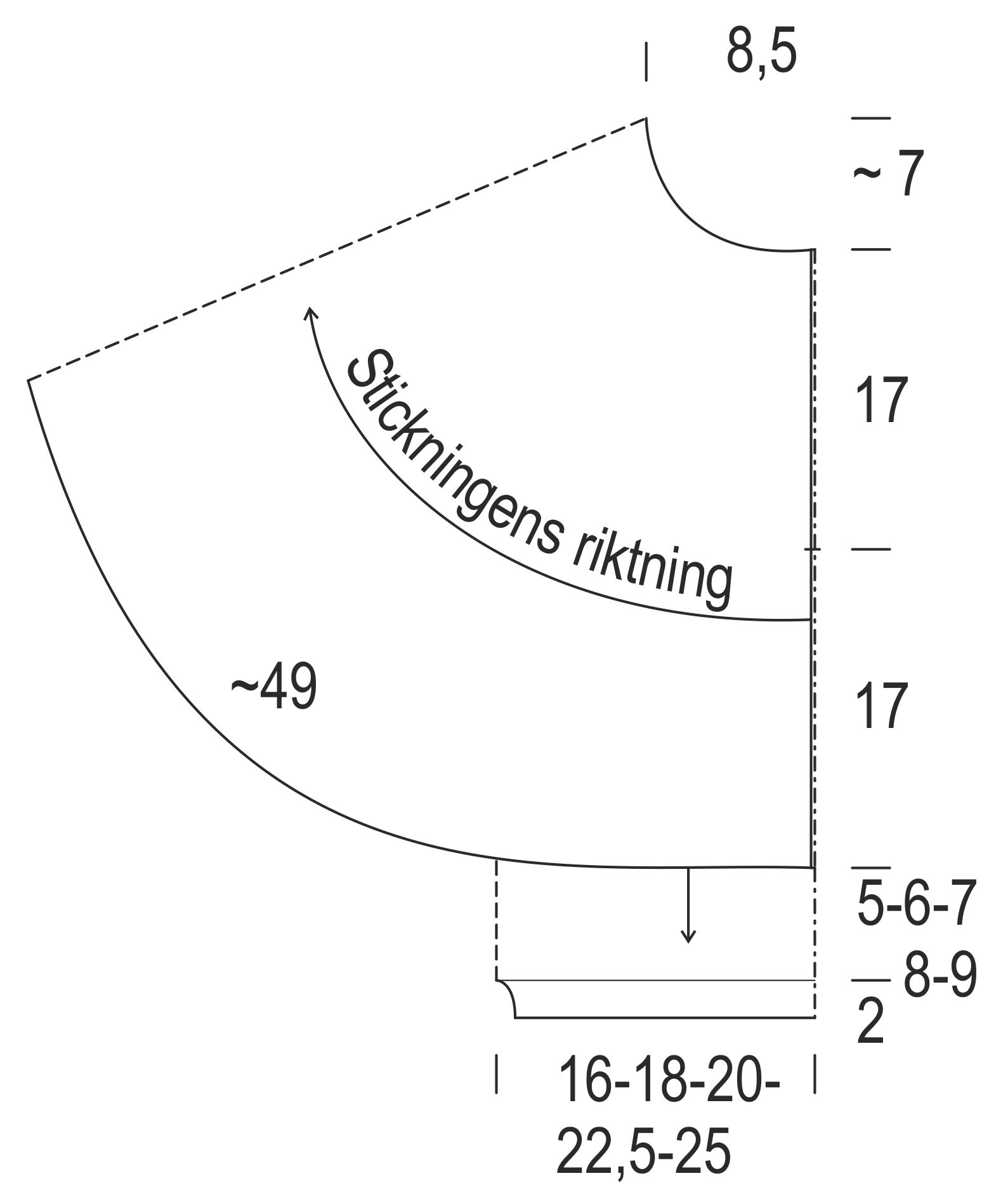 Stickad topp Novita Aalto Instruction 3
