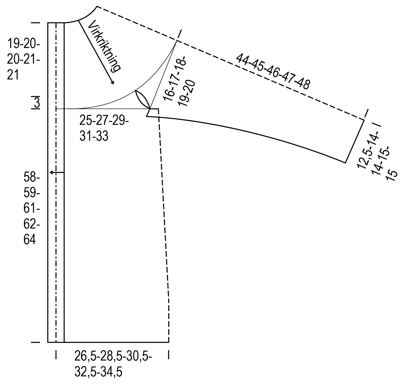 Virkad damkofta Novita Wool Cotton och Instruction 3