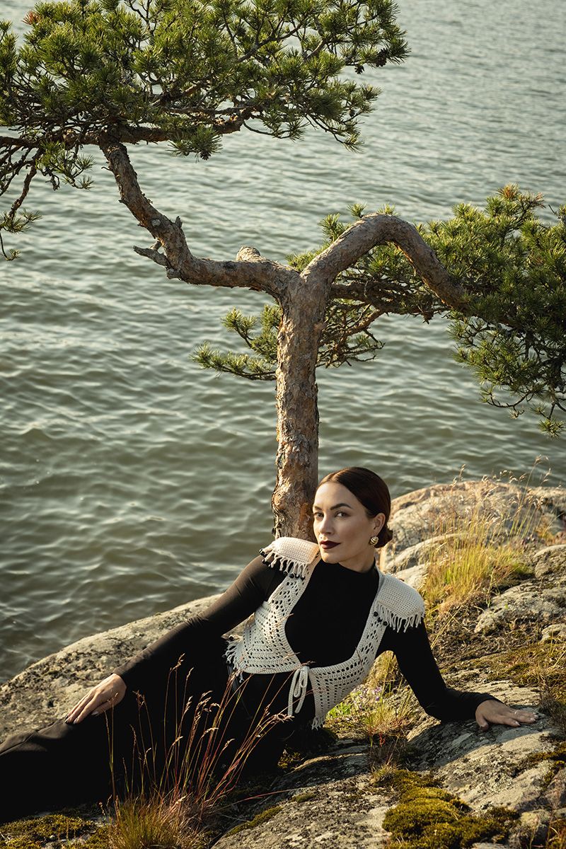 Sylvia- virkattu liivi Example 2