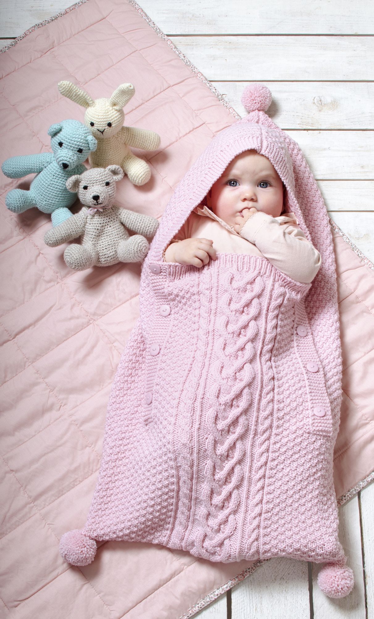 Vauvan neulottu unipussi Novita Baby Wool