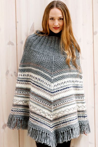 Womans Poncho Novita Joki (River)