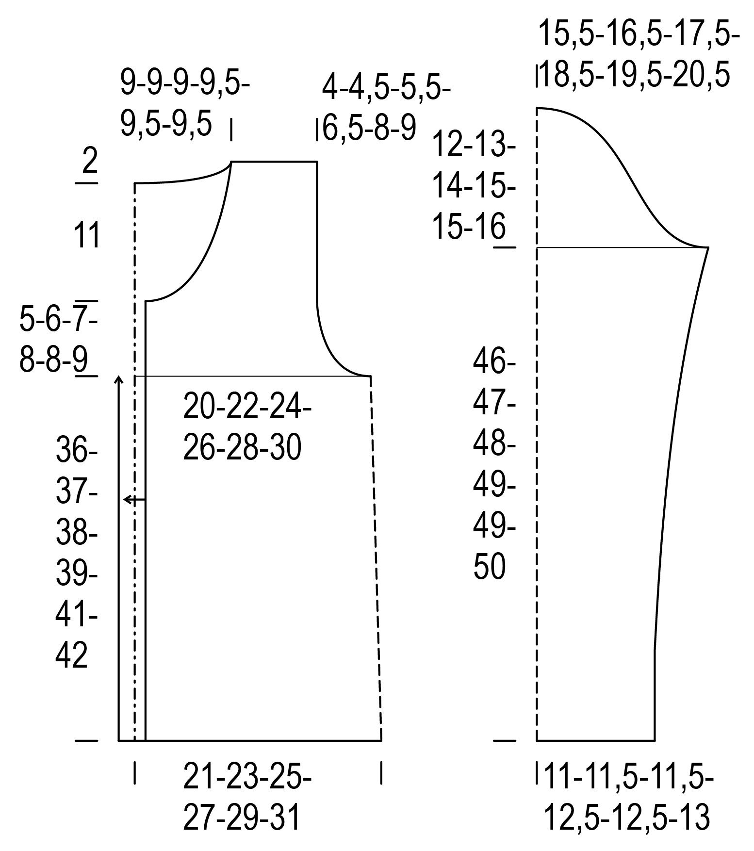 Virkad damkofta Novita Wool Cotton (Sommar 2018) Instruction 3