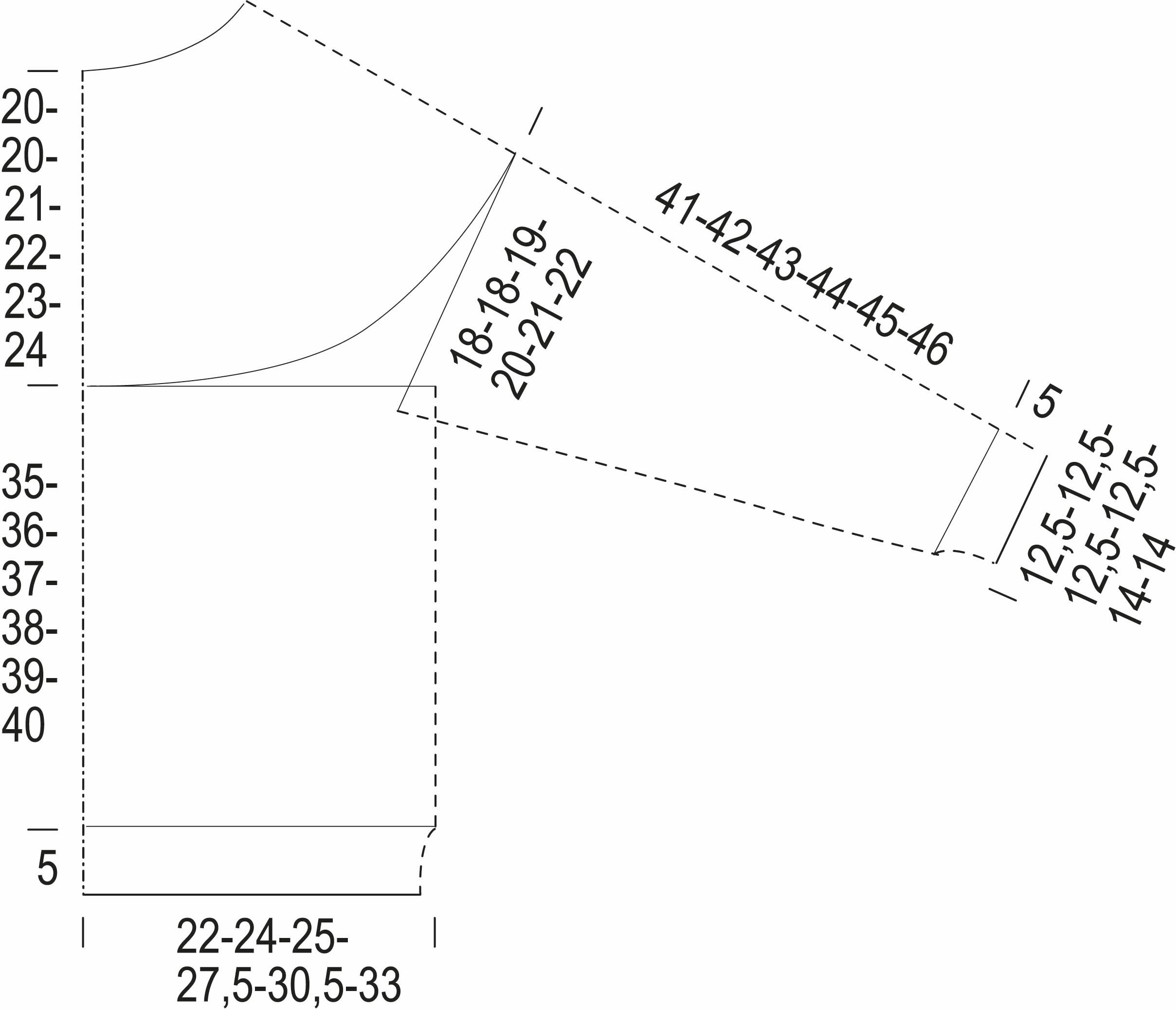 Alppiruusu-kaarrokeneule Instruction 1