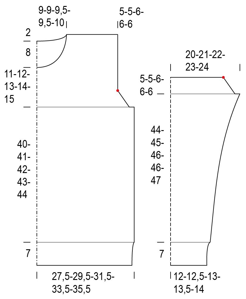 Miehen kohoneulepusero Novita 7 Veljestä (Syksy 2016) Instruction 1