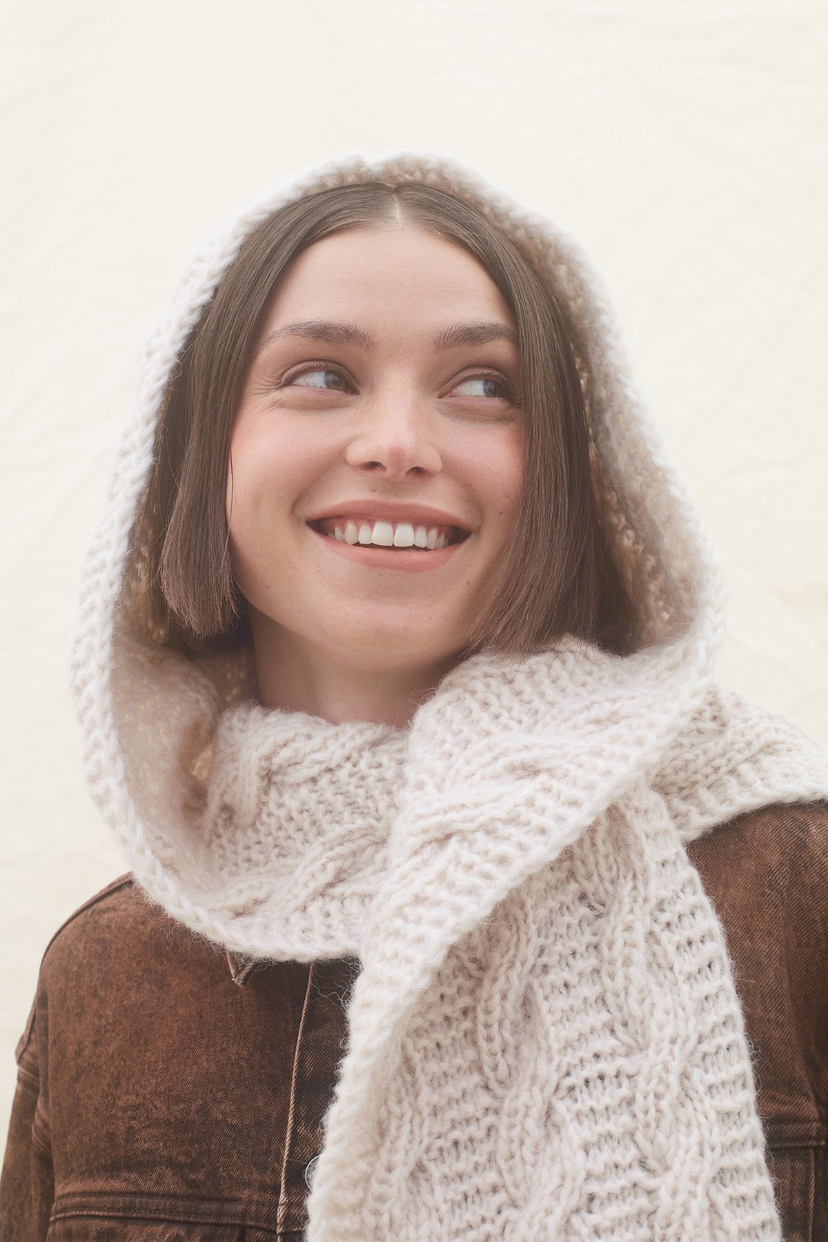 【NUMBER(N)INE】HOODED SCARF 02FW The Recycled Bottle Hooded Scarf - Arctic Fox & Co. - Arctic Grey