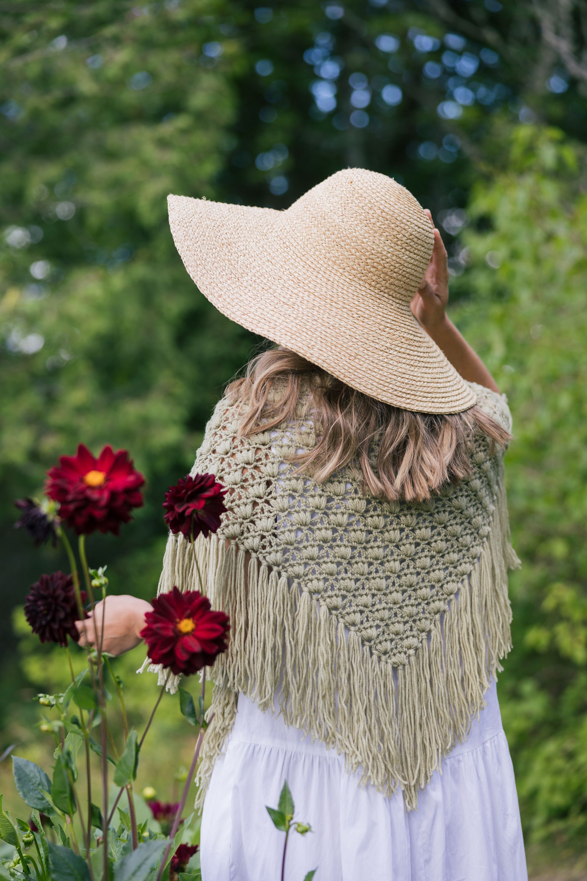 Daalia- virkattu huivi Example 2