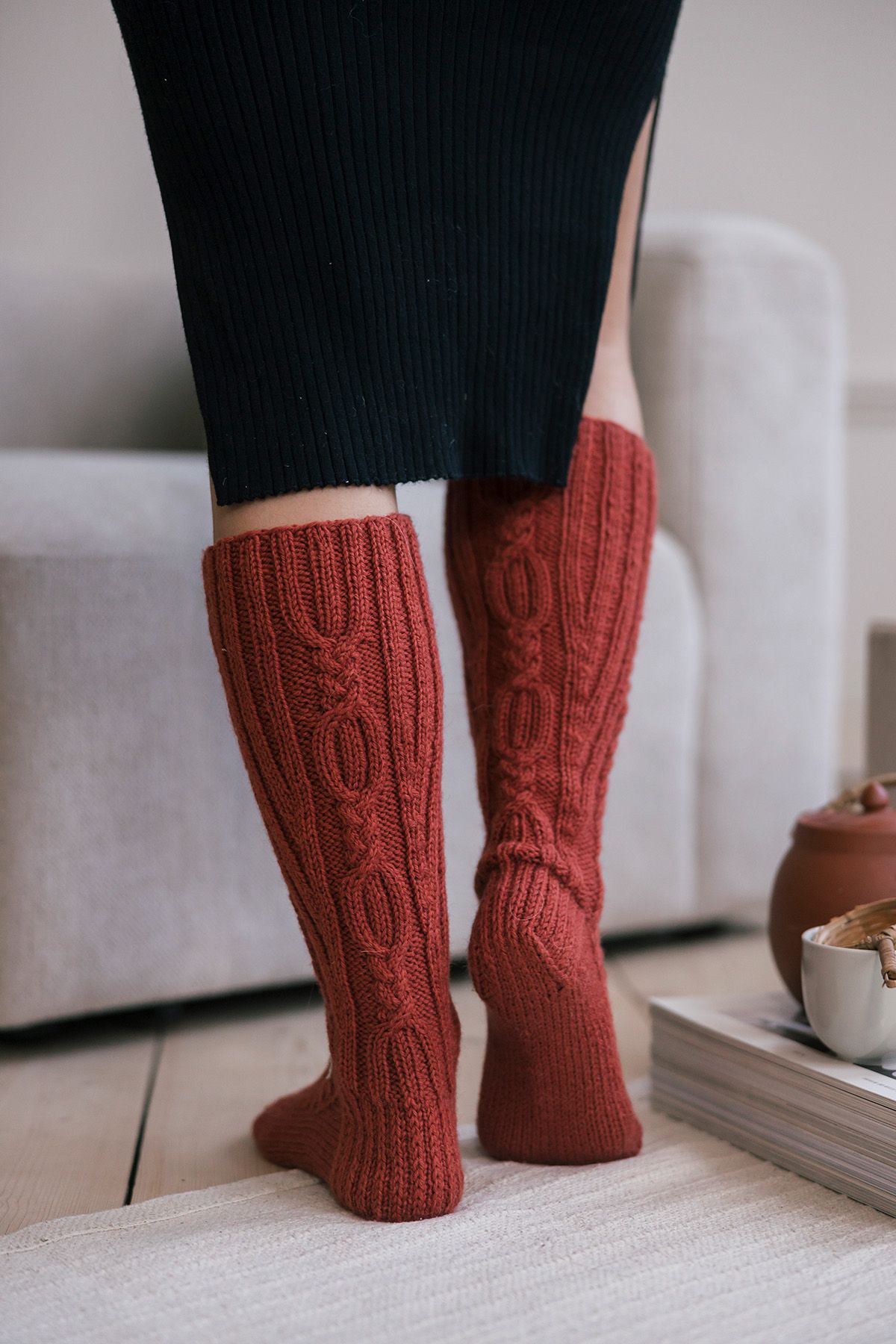 Elämän virta -polvisukat Example 2