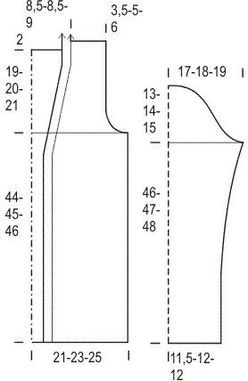 Naisen neuletakki Novita Puro (arkistomalli) Instruction 1