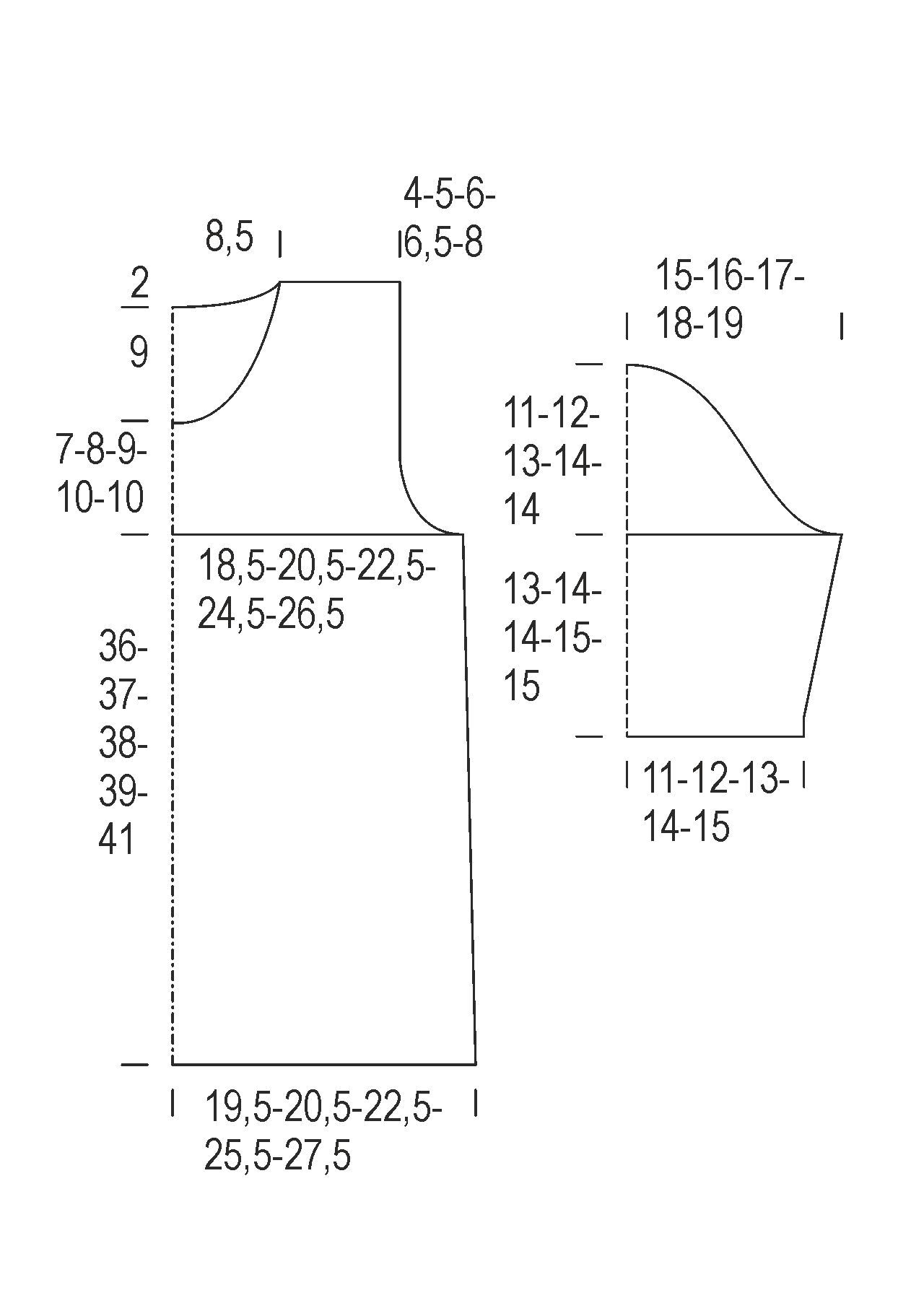 Naisen pitsineulepusero Novita Cotton Bamboo (Kesä 2015) Instruction 1