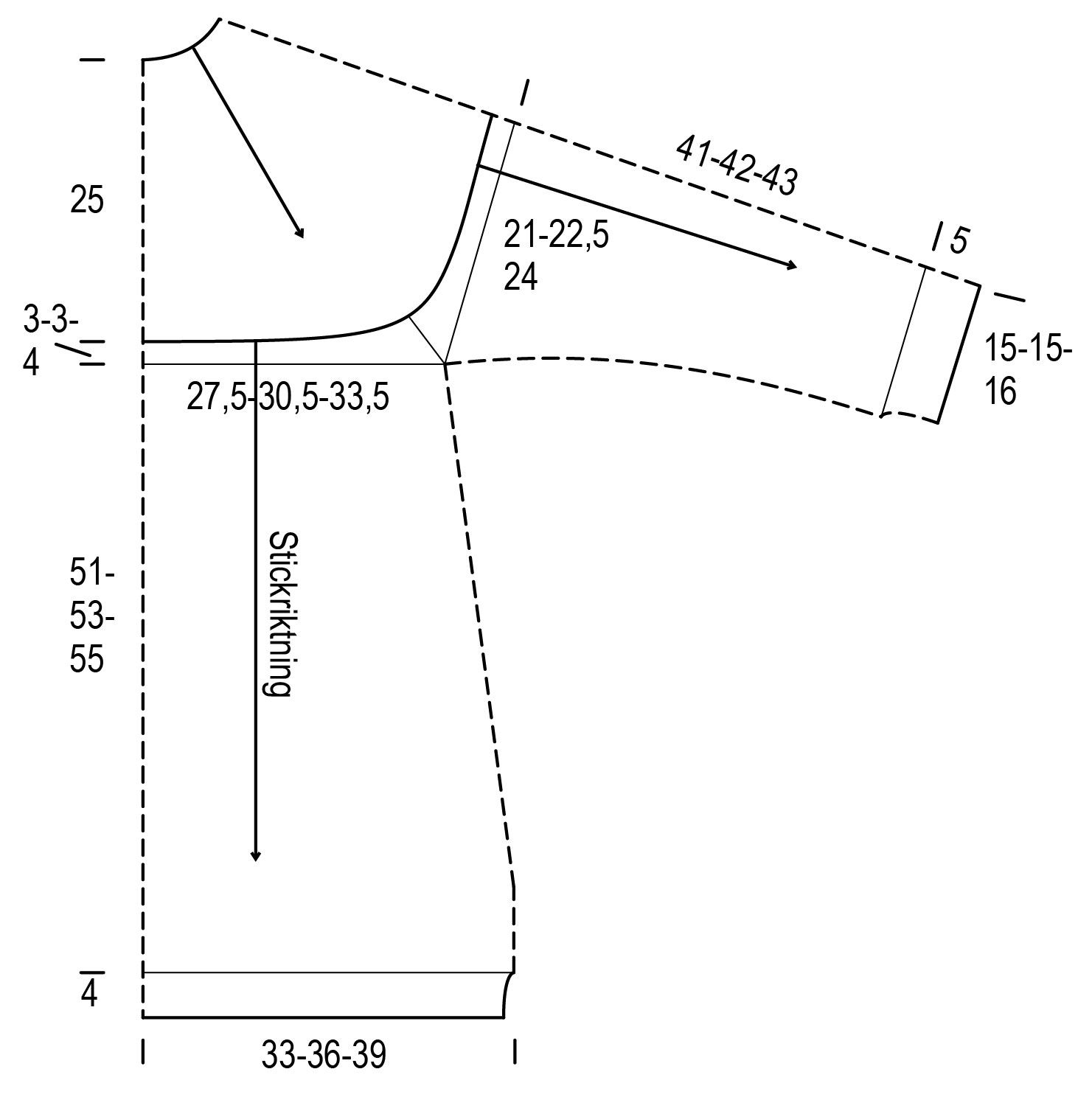 Näverstickad damtunika Instruction 2