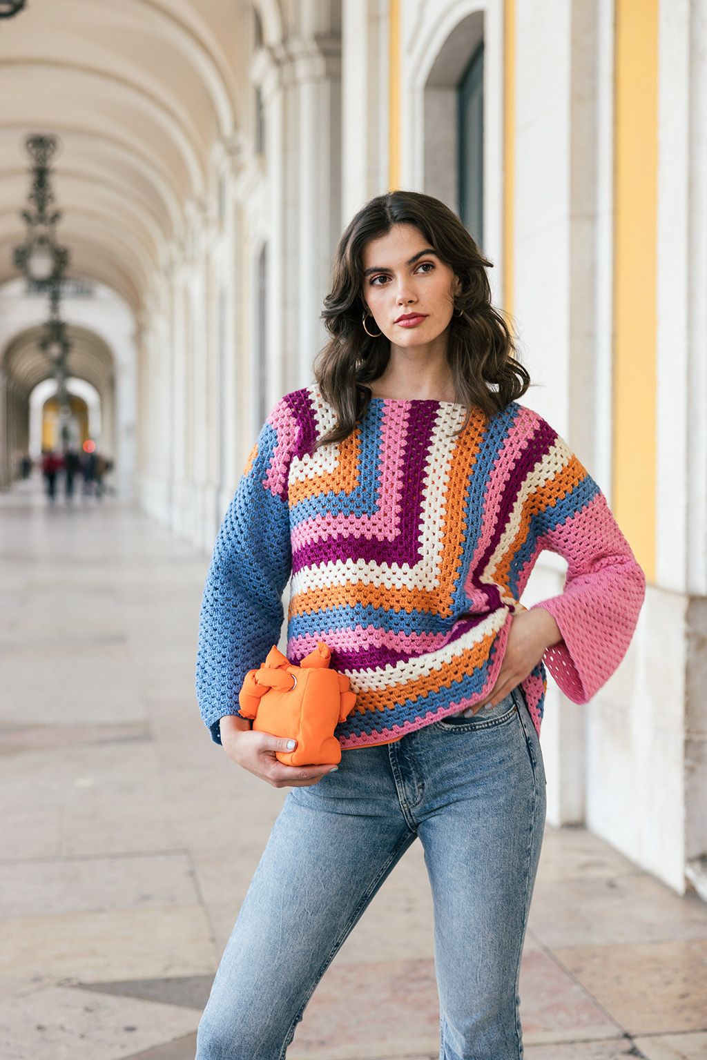 Augusta - Crocheted Mitered Sweater