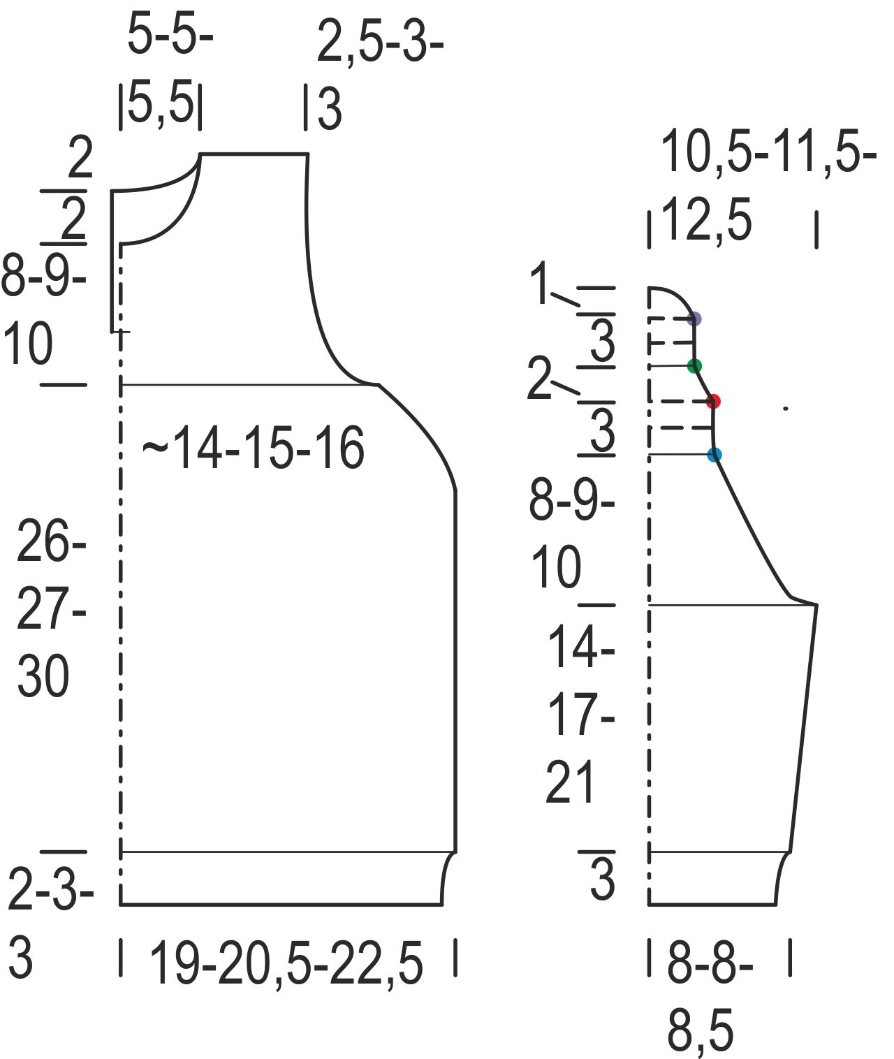 Vauvan virkattu ja neulottu mekko Instruction 1