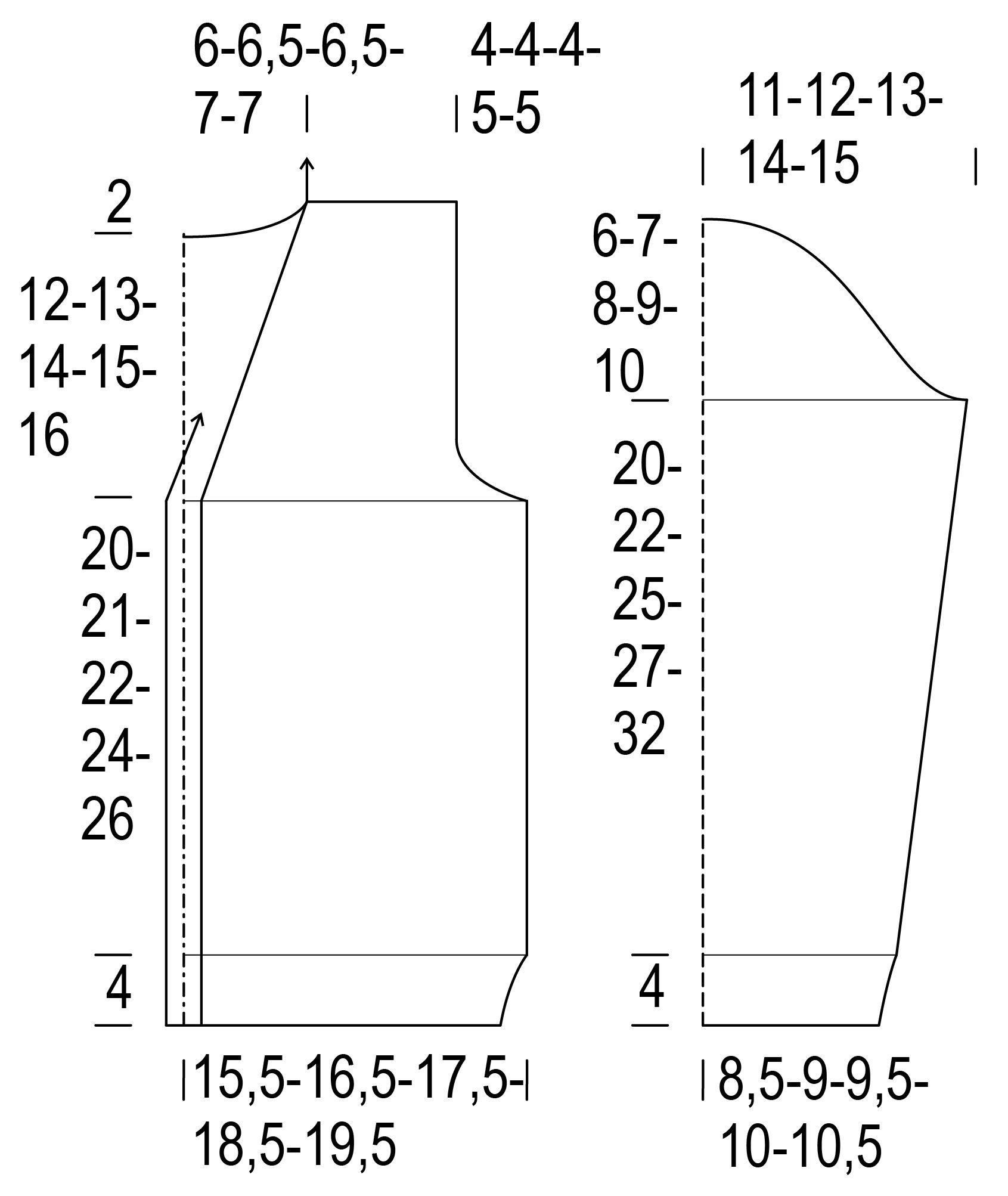 Stickad barnkofta Novita Cotton Soft Color och Instruction 1