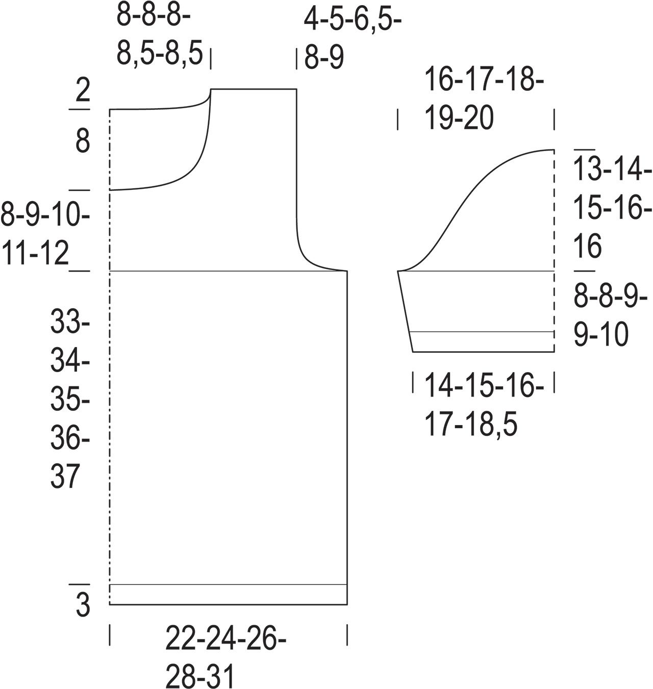 Novita Huviretki: Vanilja-knitted top Instruction 6