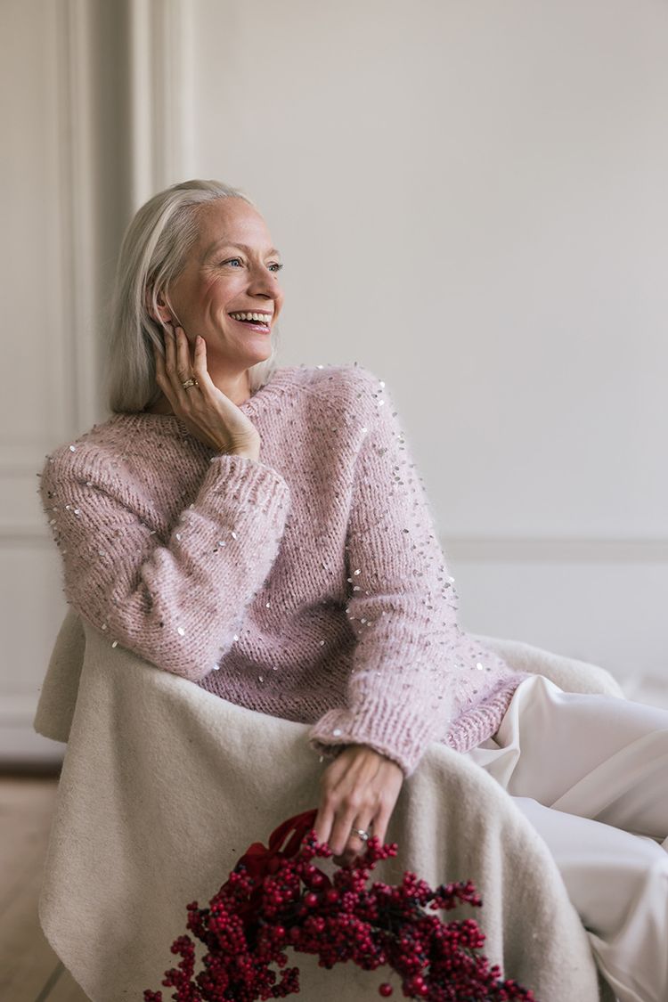 Winter Rose Knit Sweater