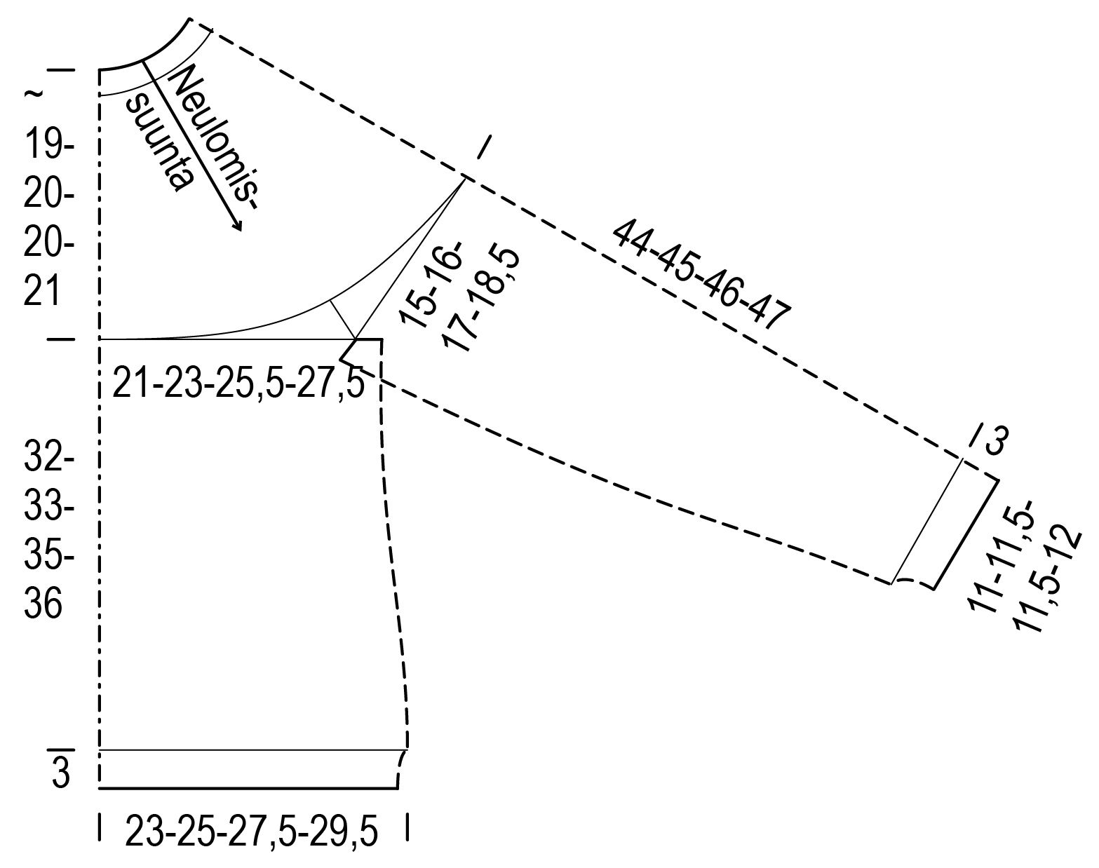 Jaquardstickad tröja Instruction 1