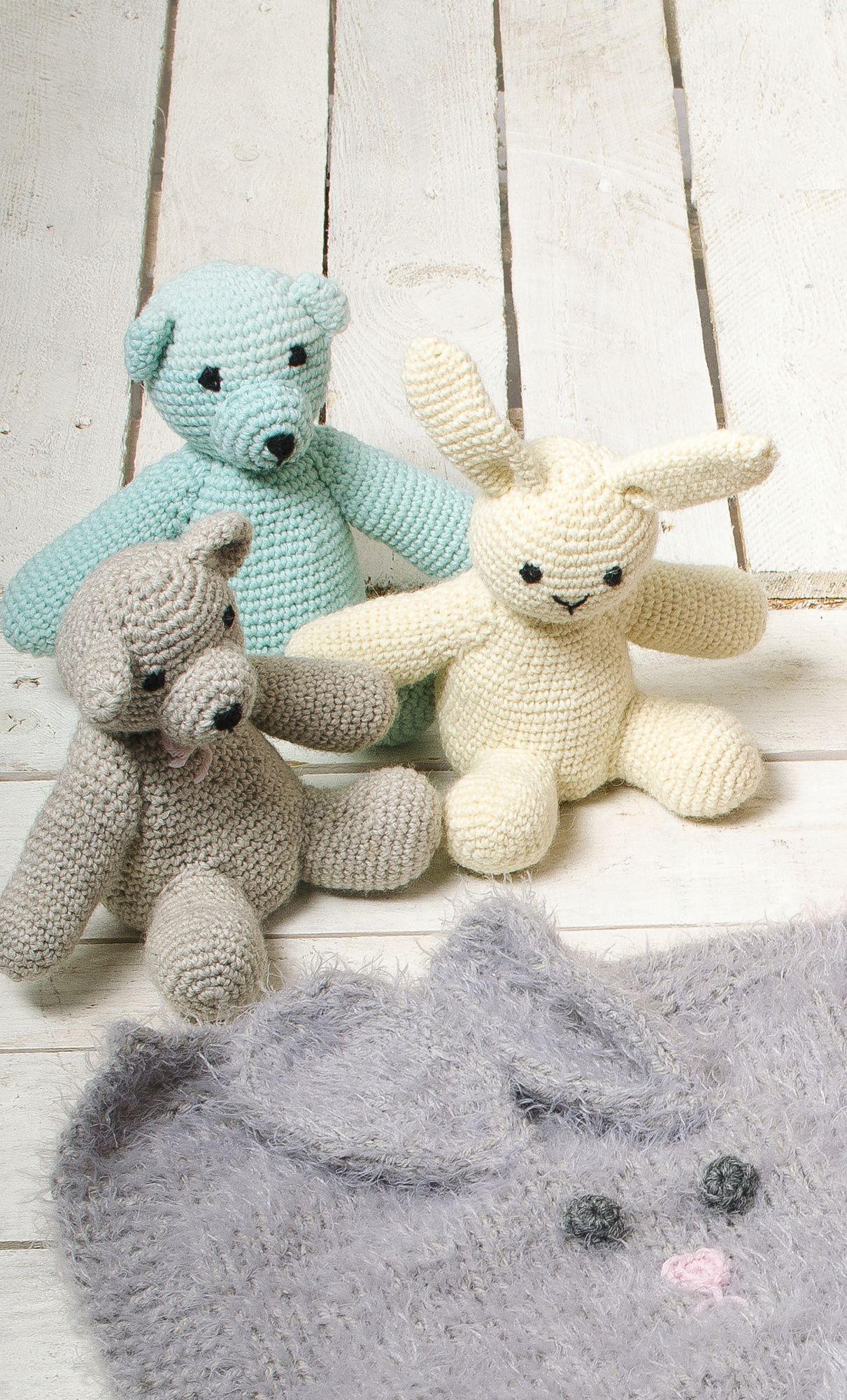 Crocheted bunny Novita Baby Wool or Novita Nalle