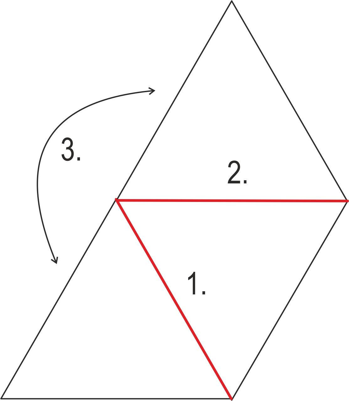 Virkad triangelkudde Instruction 1