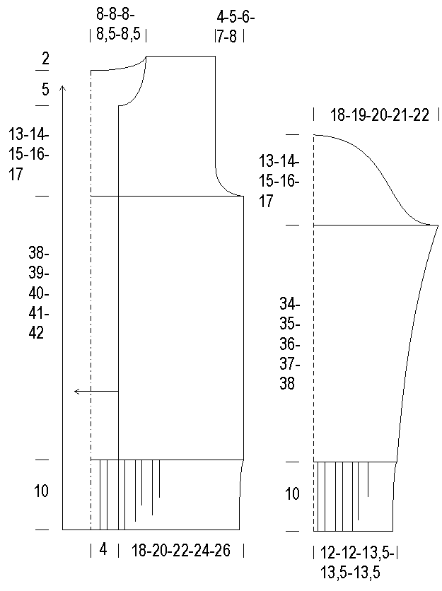 Kauluksellinen neuletakki Instruction 1